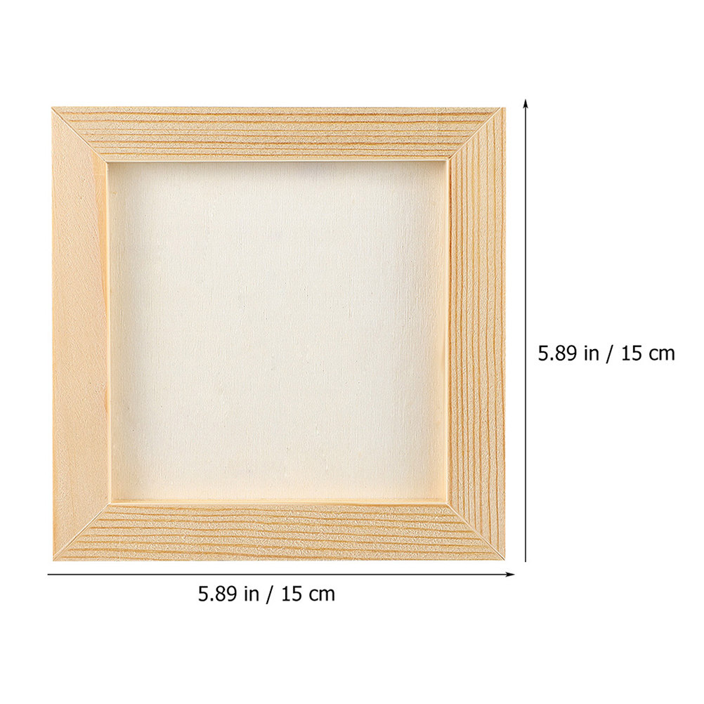6Pcs Solid Wood DIY Blank Pict - Art And Craft For Nursery ulasan dan harga