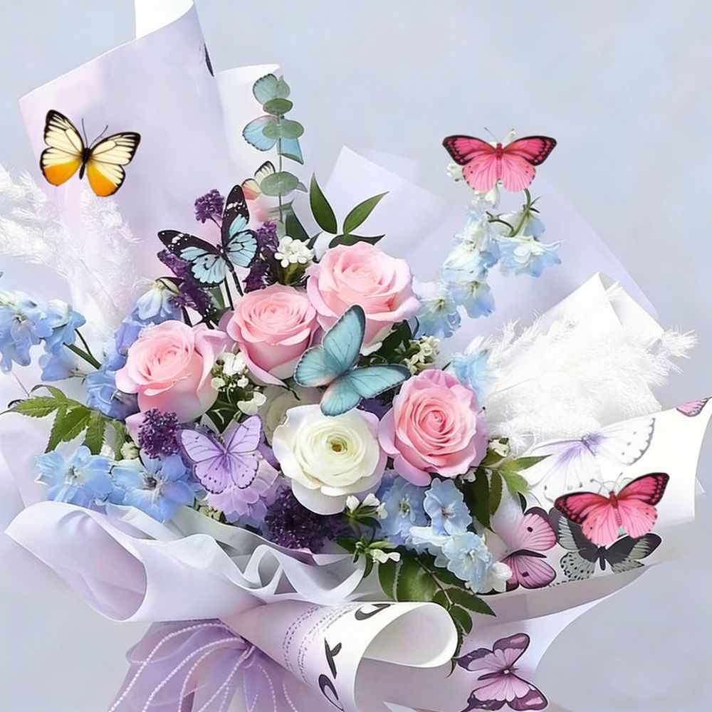 Artificial Butterfly PVC Wall  - Art And Craft For Nursery ulasan dan harga