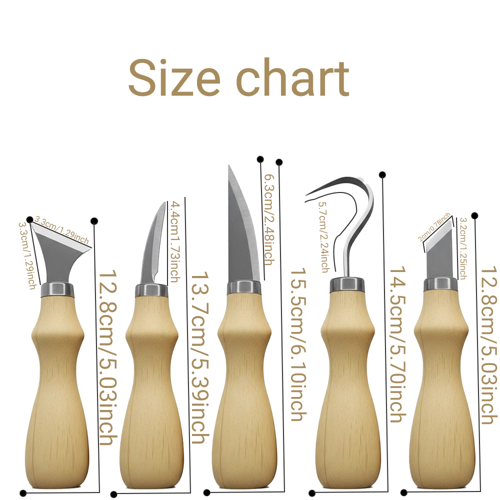 5PC Wood Carving Tools Set wit - Art Craft Kit ulasan dan harga