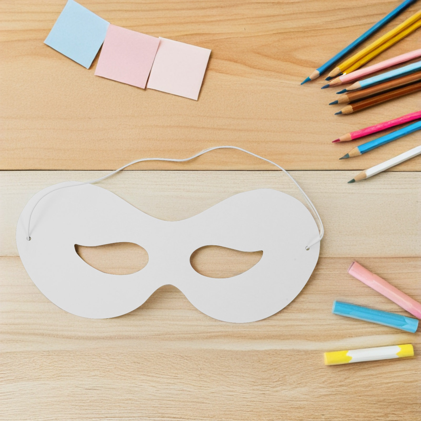 40Pcs Color Your Own Masks Bla - Art Craft With Paper ulasan dan harga