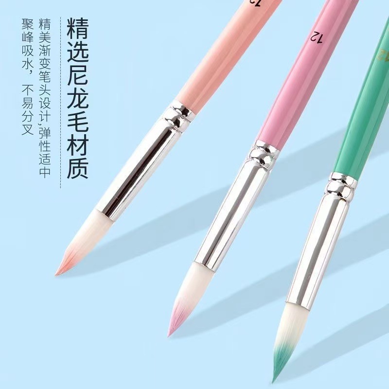 6 Pcs Set Nylon Hair Watercolo - Gouache Paint Set ulasan dan harga