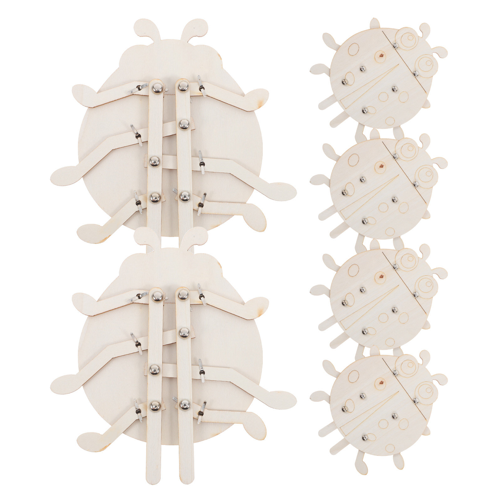 6Pcs Wooden Ladybug Blank Shap - Art And Craft For Nursery ulasan dan harga