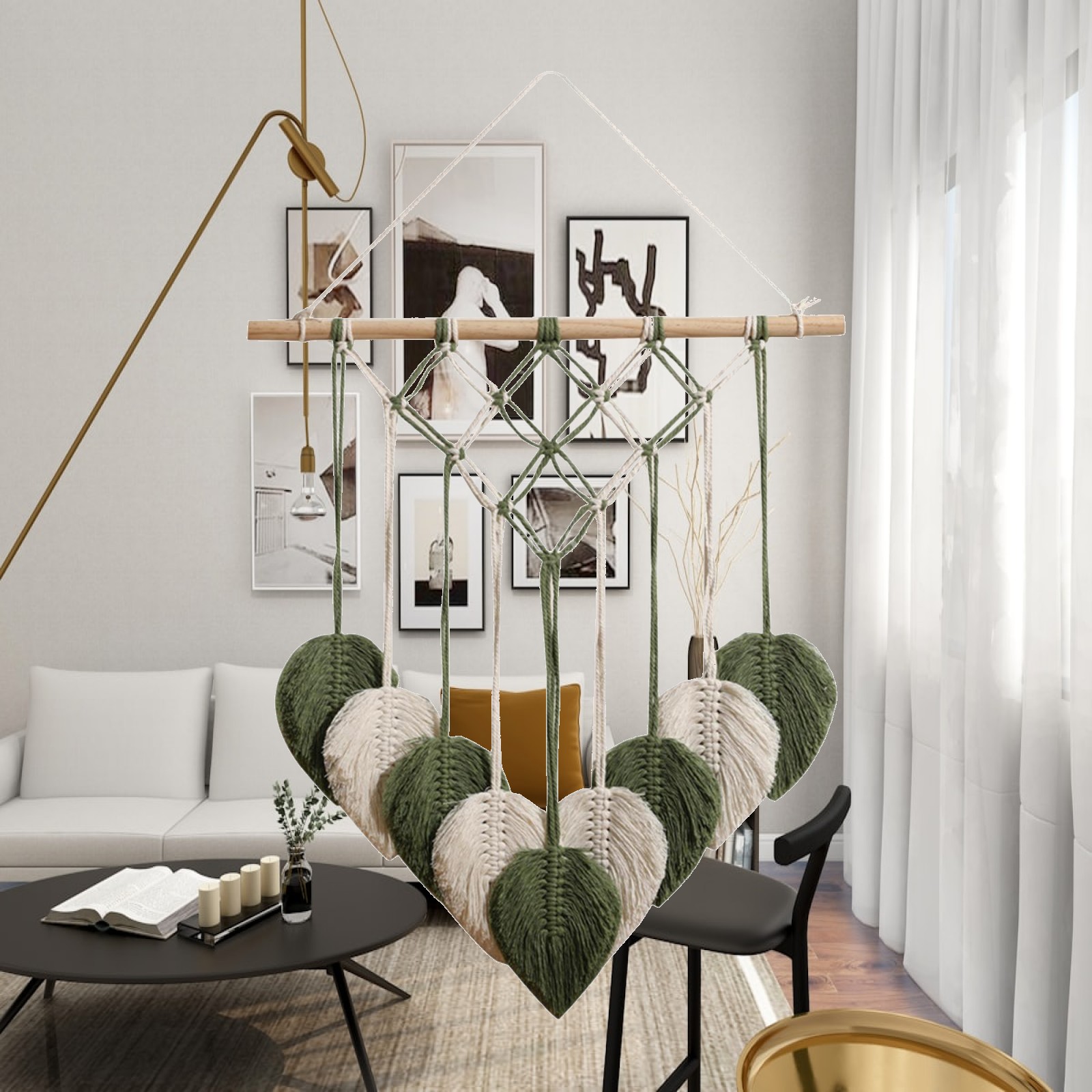 Woven Tapestry Macrame Wall Ha - Art And Craft For Nursery ulasan dan harga