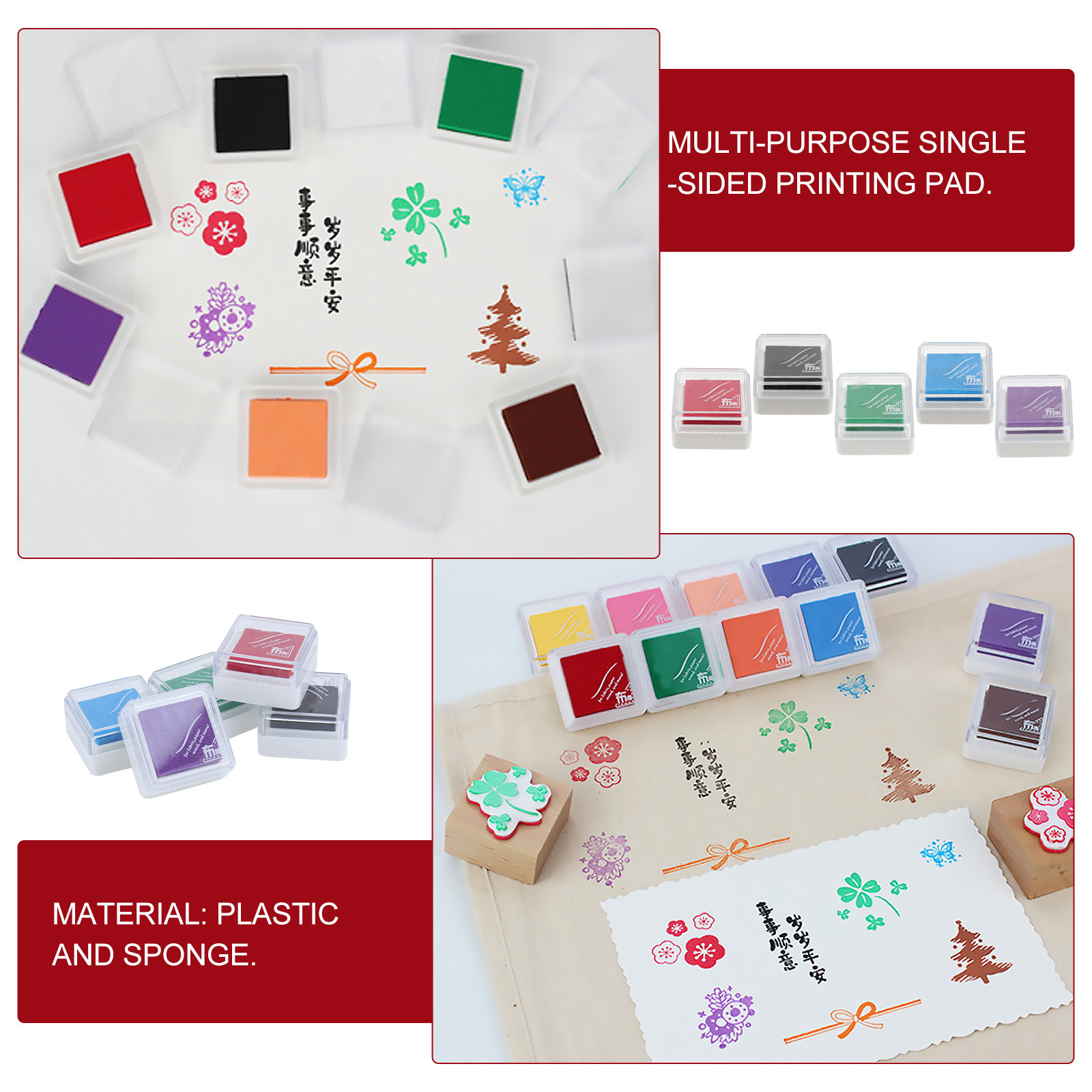 5Pcs Quick-Dry Ink Stamp Pads  - Art And Craft For Nursery ulasan dan harga