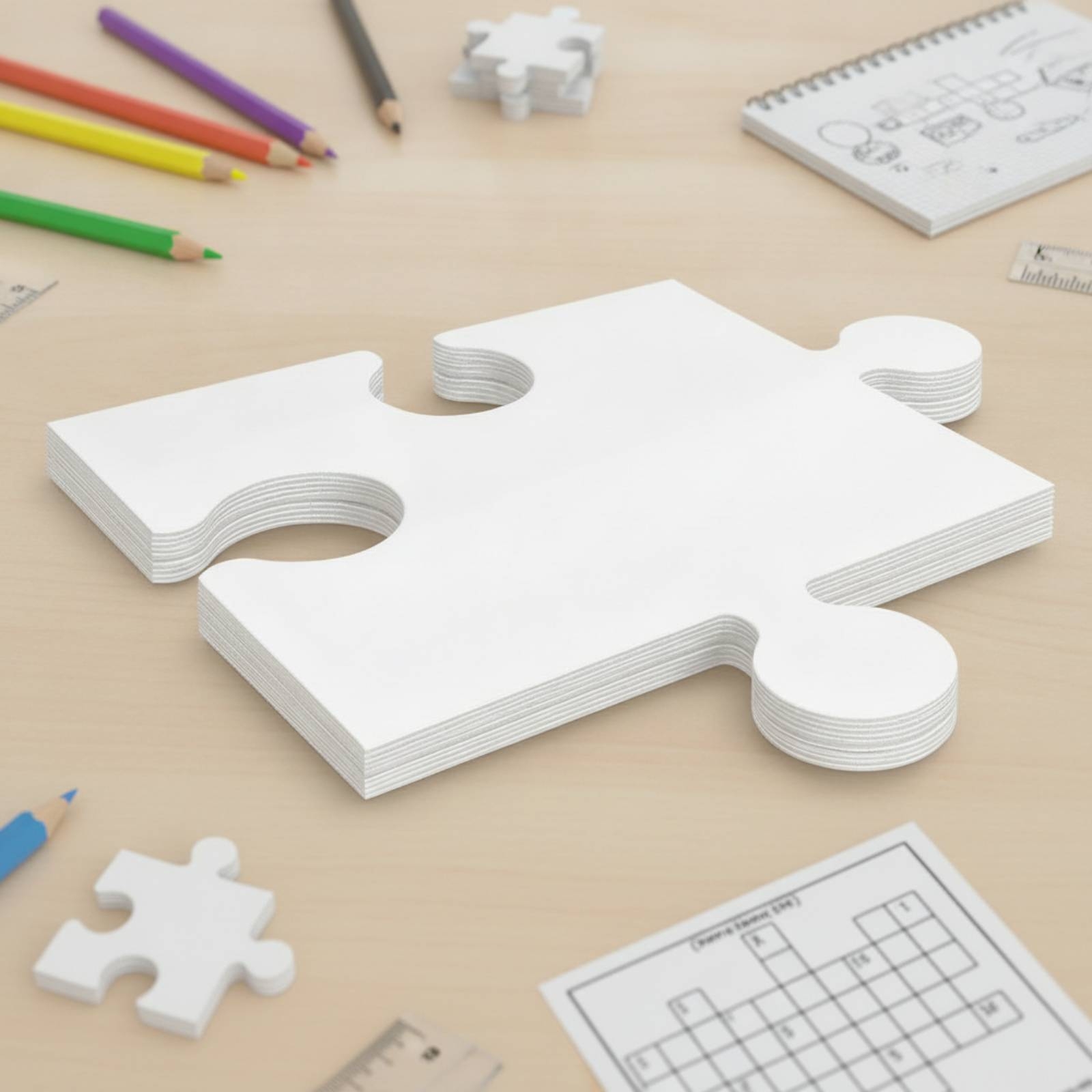 24 Pieces Blank Cardboard Puzz - Art Craft Cardboard ulasan dan harga