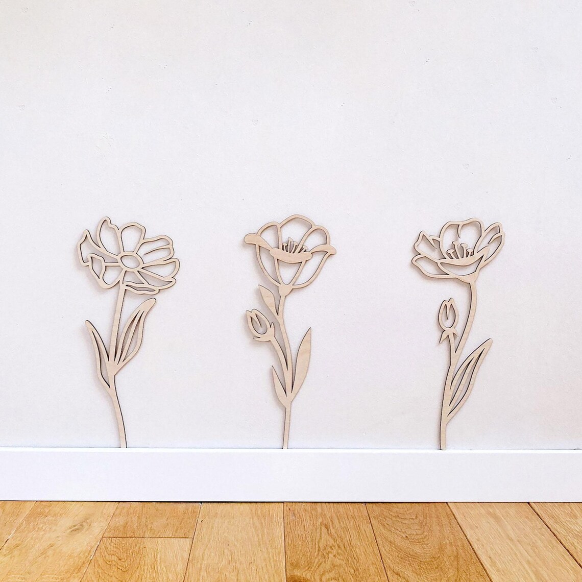 Wooden Flowers Wall Decor, Wil - Art And Craft For Nursery ulasan dan harga