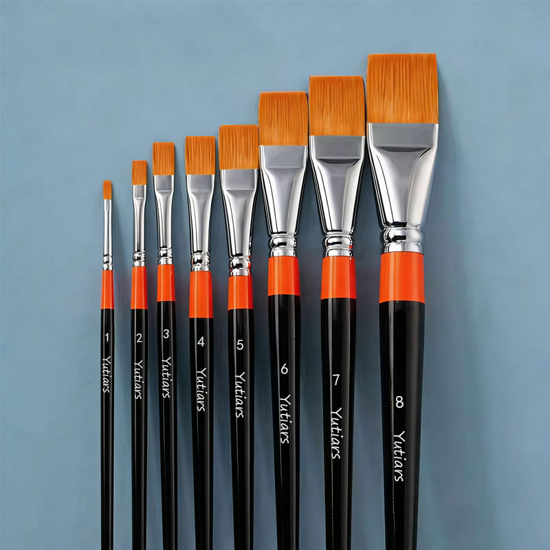 1Pc Artist Flat Paint Brushes  - Gouache Paint Set ulasan dan harga
