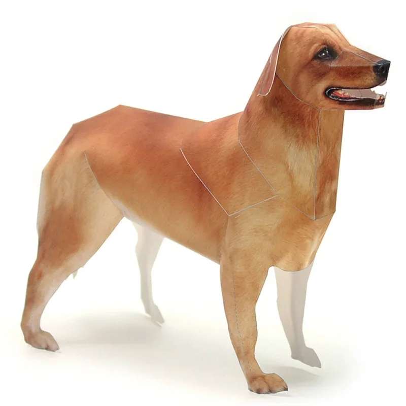 Golden Retriever Dog Paper Mod - Art Craft Cardboard ulasan dan harga